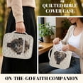 thumbnail image 4 of ZUXONGSY Cross Lion Print Bible Case for Women Quilted Bible Carrier Portable Journal Case with Handle Christian Tote Bag for Christian, 4 of 7