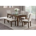 thumbnail image 7 of Dining Chairs Set of 2, Side Dining Room Chairs, Kitchen Chairs with Chenille Cushion Seat, High Back & Solid Wood Legs, Chairs for Dining Room, Kitchen, Living Room, Grey Seat+Dark Cherry Legs, 7 of 7