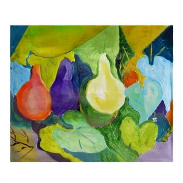 Betsydrake BK1147 50 x 60 in. Gourds Throw