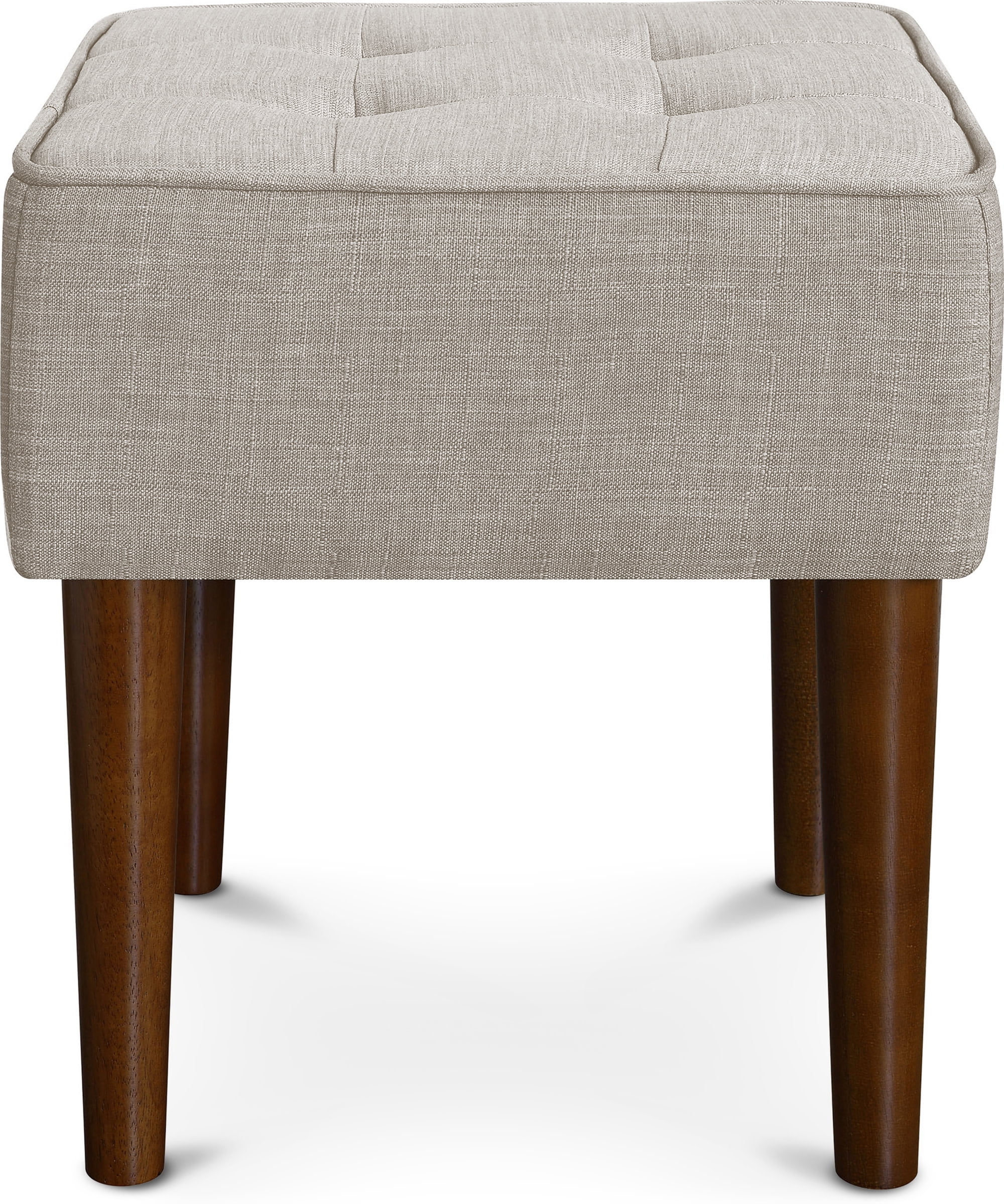Elle Decor Aria Tufted Upholstered Ottoman Food Rest Stool Light