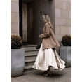 thumbnail image 5 of Skirts for Women High Waist Skirt Elegant Midi Skirt Satin Khaki S, 5 of 9