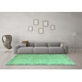 thumbnail image 3 of Ahgly Company Indoor Square Oriental Turquoise Blue Modern Area Rugs, 6' Square, 3 of 4