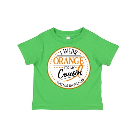 

Inktastic I Wear Orange for My Cousin- Leukemia Awareness Gift Toddler Boy or Toddler Girl T-Shirt