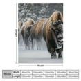 thumbnail image 4 of BCIIG Bison Snow Wildlife Warm Lightweight Blanket Soft Fleece Blankets Throw Blanket for All Seasons Decor Cow Gifts All Seasons Gifts 60x80in, 4 of 6