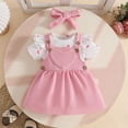 thumbnail image 5 of CAICJ98 Baby Girl Summer Clothes Suspender Skirt Short Sleeve Newborn Ruffled Romper Dress Spring Outfits Infant Girls Gifts (Pink,6-9 Months), 5 of 7