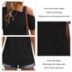 thumbnail image 5 of Mujer Un Hombro Frío Camiseta Moda Suelta Tipo Casual Verano Top Para Uso Diario Negro M, 5 of 6