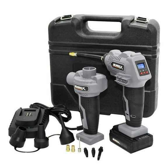 NuMax SH16VIPK 16V Cordless Tire Inflator and Air Pump Kit with Accessories, Charger, and Case