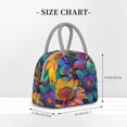 thumbnail image 2 of Disketp Psychedelic Sunflowers Bolsa Térmica para Almuerzo, Lonchera con Abertura Amplia y Gran Capacidad, Organizador Reutilizable para Mujeres, Hombres y Adultos, 2 of 6