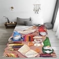 thumbnail image 5 of Zufioo Gnomes Books Tea Cups Fleece Blanket Queen Size,Plush Bed Blanket,Ultra Soft Throw Blanket,Plush Fuzzy Cozy Blanket Perfect for Bed,Couch-60"x50", 5 of 7