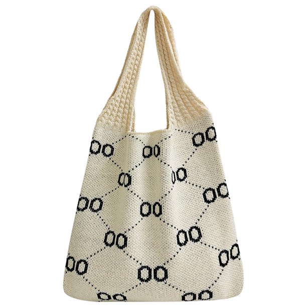 Bolso Hobo Hueco Punto Estético Hombro Mano Ganchillo para Mujer