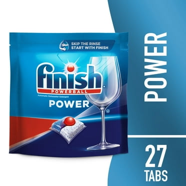 Finish Power Dishwasher Pods, No Pre-Rinse Dishwasher Detergent Tabs Soap, Deep Clean, 27 Count