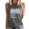 thumbnail image 2 of DailyTrove Women's "I Can't Breathe Without Beer" Graphic Tank Top - Cotton-Blend Casual Daily & Lounge Wear, Humorous for Outings, 2 of 5