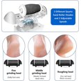 thumbnail image 4 of Rechargeable Electric Foot Callus Remover Kit with 3 Roller Heads - 2 Speeds, Battery Display, 4 of 5