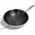 thumbnail image 6 of Lexi Home 5-Quart Diamond Tri-Ply Non Stick Wok Pan with Glass Lid Stainless Steel Cookware, 6 of 8