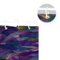 thumbnail image 5 of Yayeee Shower Curtain with Hooks 72"x72" Waterproof Fabric Bathroom Hanging Decor, Purple Waves Pattern, 5 of 5