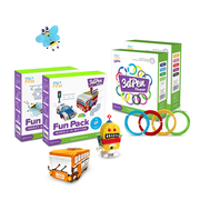 myFirst 3dPen Make Filaments Fun Pack-Robot World, Kid-Safe Low-Temp PCL Material, 3 Themed Kits for Creative Play
