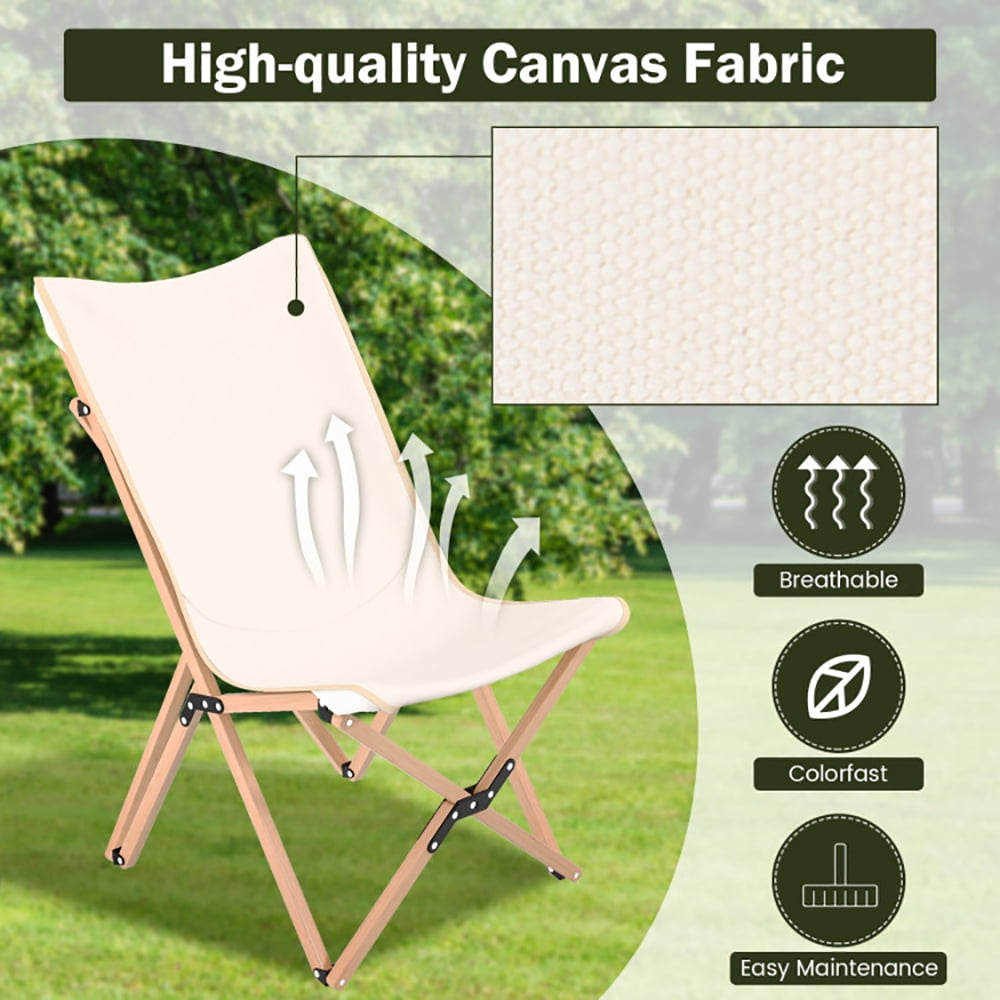 Aimee Lii Set of 2 Bamboo Dorm Chair with Storage Pocket for Camping and Fishing, Portable Chairs for Adults, Comfy Outdoor Chair, Beige Aimee Lii Set of 2 Bamboo Dorm Chair with Storage Pocket for Camping and Fishing, Portable Chairs for Adults, Comfy Outdoor Chair, Beige