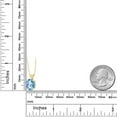 thumbnail image 2 of Gem Stone King 14K Yellow Gold Millennium Blue Mystic Quartz Pendant Necklace for Women (3.60 Cttw, Gemstone Birthstone, Oval 11X9MM, With 18 inch Chain), 2 of 4
