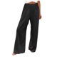 thumbnail image 3 of Pantalones boho de mujer con pierna ancha, cintura alta y fruncido - Cintura elástica, ligeros, pantalones informales de playa, 3 of 7