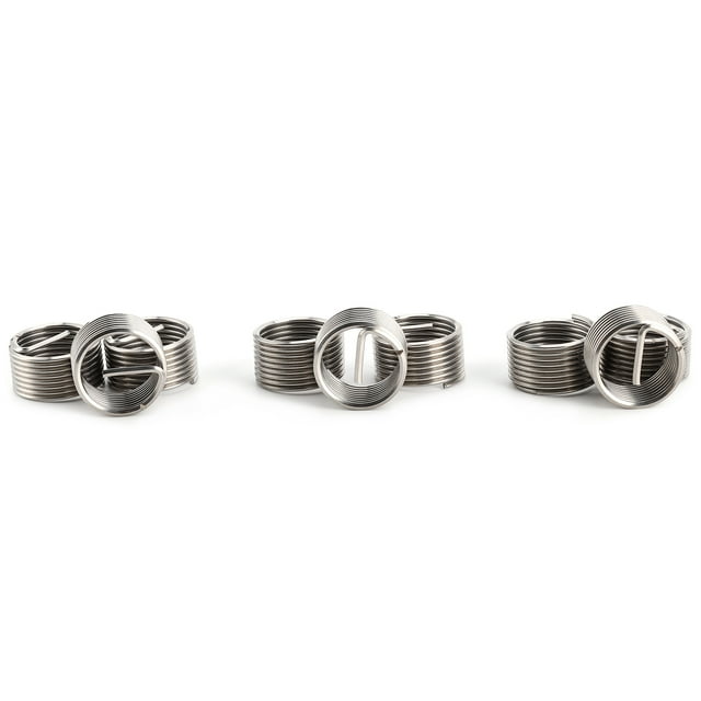 Thread Repair Tool High-Strength Stainless Steel Wear-Resistant Thread Inserts For Handcraft Machine 10 Packs DIY