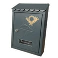thumbnail image 2 of Wall Mount Mailbox Front Door with Key Locking Mailbox Metal Outdoor Decor Porch grey, 2 of 9