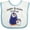 White and Blue, variant on Inktastic Happy Birthday, Nana- Cute Penguins Boys or Girls Baby Bib