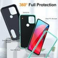 thumbnail image 2 of Stand Case for Motorola Moto G 5G 2024 with Metal Kickstand Hard PC & TPU Back Shockproof [Military Grade Protection] Heavy Duty Rugged Hybird Protective Cover for Motorola Moto G 5G 2024, Blue+Mint, 2 of 9