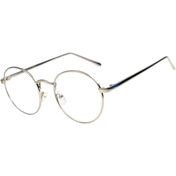 Round Sunglasses - (71) Silver Frame / Clear Lens