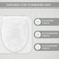 thumbnail image 5 of Home Weavers Luxury Collection 100% Cotton Tufted Bath Lid Cover, Extra Soft and Absorbent Bath Lid Cover, Non-Slip Plush Bath Mats, Machine Wash, bath Lid Cover for Toilet, 18"x18", White, 5 of 5