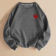 thumbnail image 2 of Sweaters For Women Heart Pattern Crewneck Pullover Sweatshirt Casual Long Sleeved Top For Fall And Winter 2Xl Womens Sweaters, 2 of 3