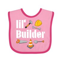 Inktastic Lil Builder- Future Construction Worker Boys or Girls Baby Bib