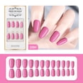 thumbnail image 2 of ibcccndc Press-on Kit de uñas postizas Color brillante Forma trapezoidal Nail Art Tips Tools ibcccndc rosa claro, 2 of 7