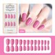 thumbnail image 2 of ibcccndc Press-on Kit de uñas postizas Color brillante Forma trapezoidal Nail Art Tips Tools ibcccndc rosa claro, 2 of 7