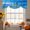 Sky Blue, Ice White, Navy, Frost, variant on Sky Blue Tie Up Valance Curtains for Windows, Kitchen Curtains Window Treatments, Natural Landscape Country Tree Flowers Short Window Shades Valances for Bedroom Bathroom Cafe 42"x12"