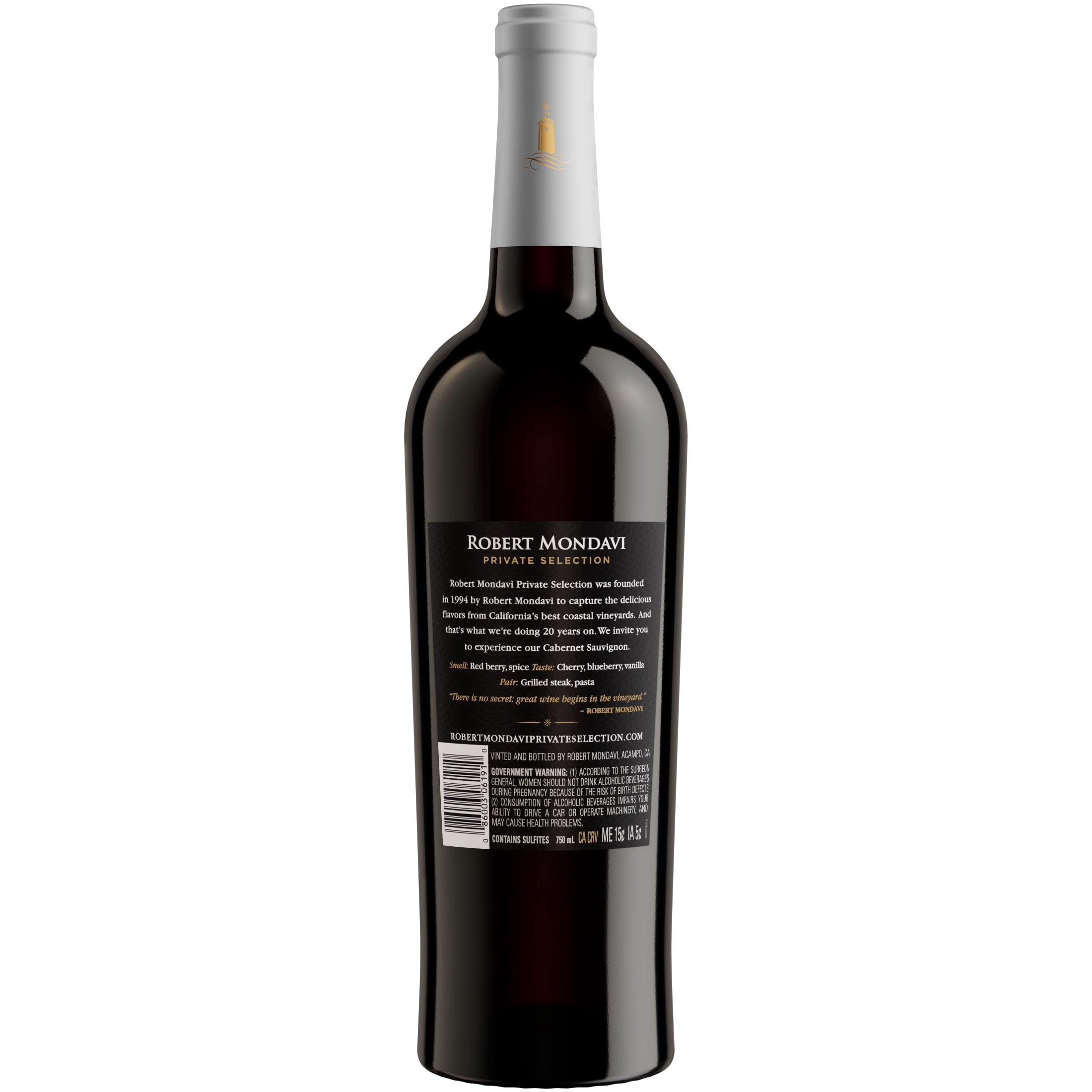 Robert Mondavi Private Selection Cabernet Sauvignon, Red Wine, 750