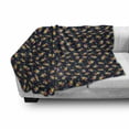 thumbnail image 3 of Floral Vintage Soft Flannel Fleece Blanket, Garden Bouquets Flower Petals Leaves Summer Essence Retro Design, Cozy Plush for Indoor and Outdoor Use, 50" x 60", Indigo and Multicolor, by Ambesonne, 3 of 6