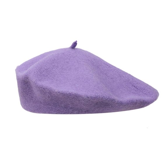 Giaone French Style Autumn Beret Caps Warm Stretchy Unisex Solid Color Autumn Hat