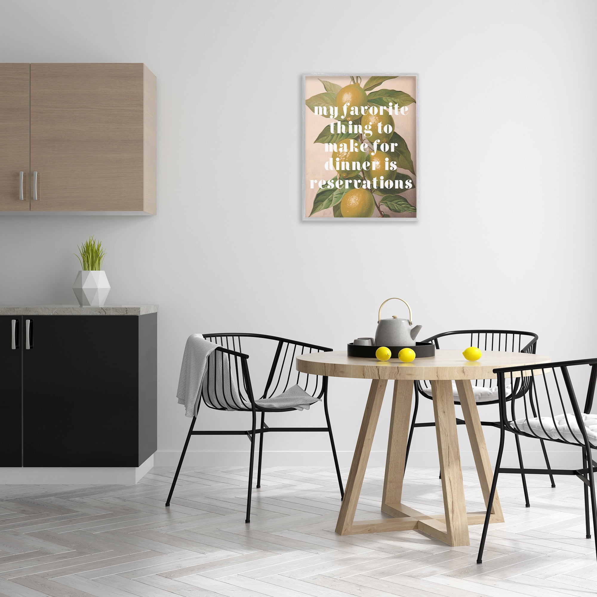 Stupell Industries Funny Dinner Reservations Food & Beverage Painting Gray Framed Art Print Wall Art, 24 x 30