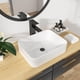 thumbnail image 2 of Kichae Lavabo rectangular para baño, 19 x 15 pulgadas, lavabos de baño modernos, rectangulares, sobre encimera, porcelana, cerámica, lavabo, lavabo artístico, 2 of 8