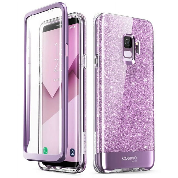 i-Blason Samsung Galaxy S9 Case, [Scratch Resistant] [Cosmo] Full-Body Bling Glitter Sparkle Clear Bumper Case with Built-in Screen Protector