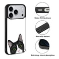 thumbnail image 2 of WIRESTER Shockproof Soft Rubber Cover Case for Apple iPhone 17 Pro 6.3" 2025, Animal Black White Tuxedo Cat, 2 of 5
