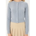 thumbnail image 4 of Buttoned Cable Knit Cardigan Long Sleeve Sweater, 4 of 5