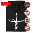 thumbnail image 2 of S4E Men's Jesus Cross Religious Hoodie Sweatshirts Large Black, 2 of 4