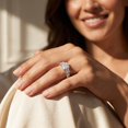 thumbnail image 5 of Pompeii 1 3/4ct Vintage Three Stone Princess Cut Diamond Engagement Ring 14K White Gold, 5 of 7