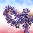 thumbnail image 4 of AZXY 4th of July Patriotic Tinsel Garland Red White Blue Star Foil Decorations 6.56Ft for Indoor Outdoor Tree Mantle Party Decor, 4 of 7
