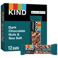 thumbnail image 1 of Snack Bars, Dark Chocolate Nuts & Sea Salt, 5g Sugar | 6g Protein, Gluten Free Bars, 1.4 OZ, 12 Count, 1 of 5