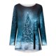 thumbnail image 5 of ICHUANYI Liquidación Camisas casuales florales de manga larga para mujer Jersey sólido Tops de túnica sueltas Estampado de árbol de Navidad Blusa de manga larga con cuello redondo ICHUANYI WER2023082203121, 5 of 5