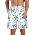 thumbnail image 2 of Uemuo Scarf Bear Pattern Men's Swim Trunks Hawaiian Beach Bathing Suit Swimsuits Beach Quick-Dry Shorts with Pockets-3X-Large, 2 of 9