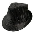 thumbnail image 1 of Txlixc Sombreros de jazz para hombres y mujeres, sombreros de fiesta decorados con lentejuelas Txlixc moda, 1 of 7
