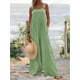 thumbnail image 3 of Wide Leg Overall Jumpsuit, Casual Button Front Suspender Jumpsuit, Women's Clothing, 3 of 5